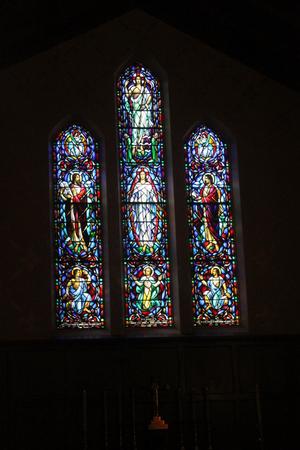 Primary view of object titled '[Trio of stained glass windows]'.