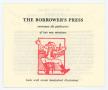 Primary view of [Pamphlet from the Borrower's Press]