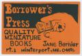 Thumbnail image of item number 1 in: '[Postcard from The Borrower's Press]'.