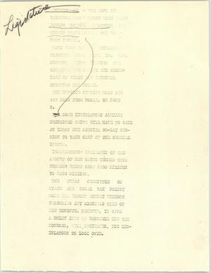 Primary view of object titled '[News Script: Higher taxes]'.