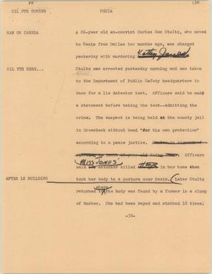 Primary view of object titled '[News Script: Mexia]'.