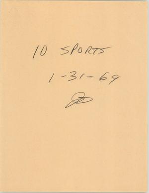 Primary view of object titled '[News Script: Nightly sports roundup]'.