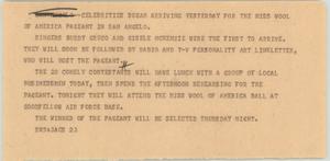 Primary view of object titled '[News Script: San Angelo pageant]'.