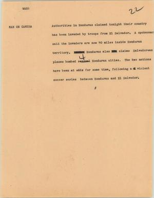 Primary view of object titled '[News Script: War]'.
