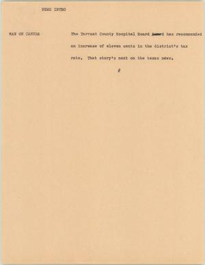 Primary view of object titled '[News Script: News Intro]'.