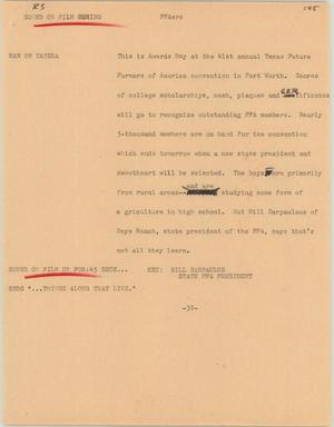 Primary view of object titled '[News Script: FFAers]'.