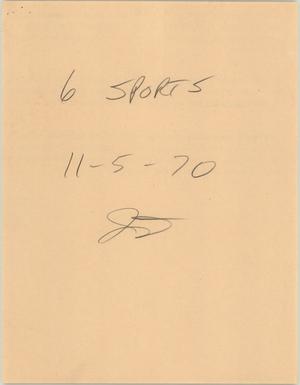 Primary view of object titled '[News Script: Evening sports news]'.