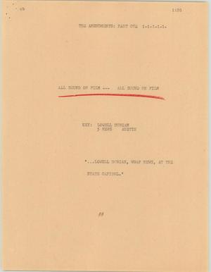 Primary view of object titled '[News Script: Amendments]'.