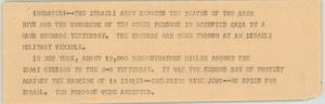 Primary view of object titled '[News Script: Arab-israeli conflict]'.