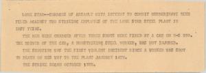 Primary view of object titled '[News Script: Assault charges filed]'.
