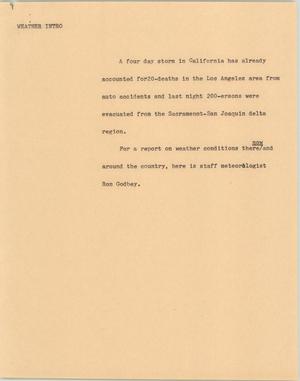 Primary view of object titled '[News Script: Weather intro]'.