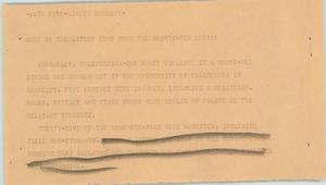 Primary view of object titled '[News Script: Strike turns violent]'.