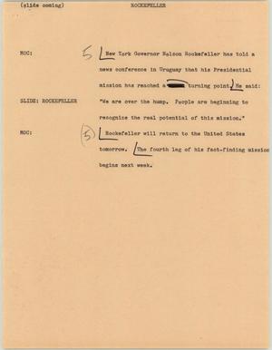 Primary view of object titled '[News Script: Rockefeller]'.