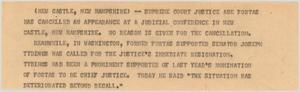 Primary view of object titled '[News Script: Court justice Fortas]'.