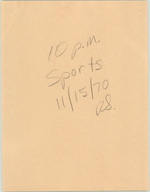 Primary view of object titled '[News Script: United States sports update]'.