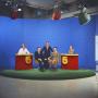 Photograph: [Area Five news team at six o'clock for puzzle cut]