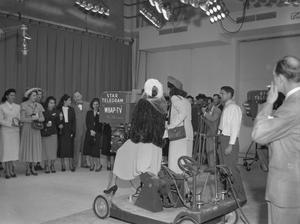 Primary view of object titled '[Mexican Debs at T.V. Studio]'.
