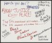 Primary view of [White "Know Justice, Know Peace" poster]