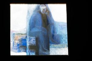 Primary view of object titled '[Suggested figure in blue by Claudia Betti]'.