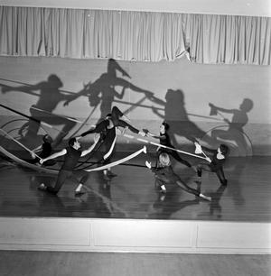 Primary view of [Modern dance group practicing with ribbon, 3]
