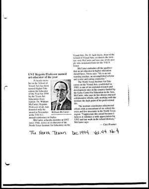 Primary view of object titled '[The North Texan, Vol. 44 No. 4, December 1994]'.