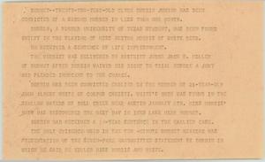 Primary view of object titled '[News Script: Burnet murder]'.