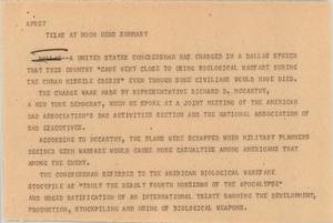 Primary view of object titled '[News Script: Congress Charge]'.