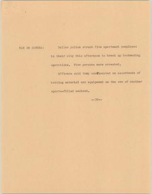 Primary view of object titled '[News Script: DPD]'.