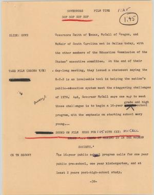 Primary view of object titled '[News Script: Governors]'.