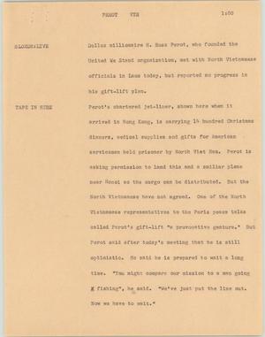 Primary view of object titled '[News Script: Perot in Laos]'.