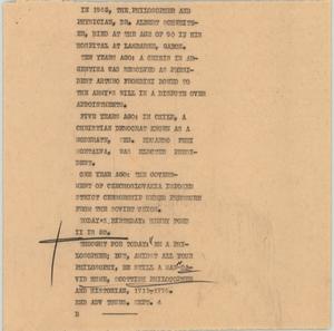 Primary view of object titled '[News Script: On This Day, September 4, 1969]'.