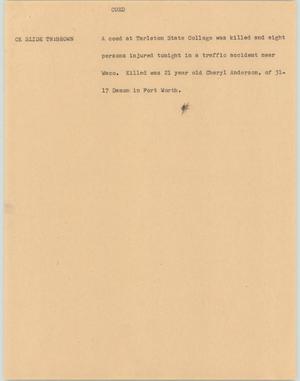 Primary view of object titled '[News Script: CoEd]'.