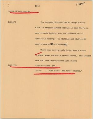 Primary view of object titled '[News Script: SDS]'.