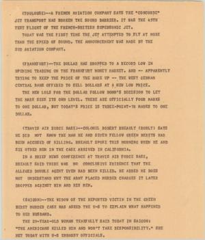 Primary view of object titled '[News Script: International Update]'.