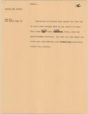 Primary view of object titled '[News Script: Moon]'.