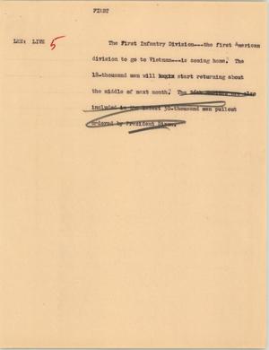 Primary view of object titled '[News Script: First]'.