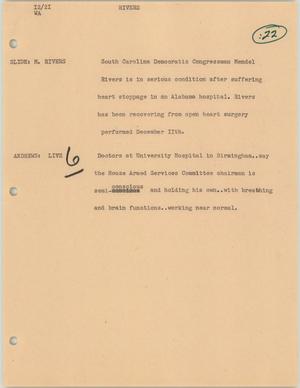 Primary view of object titled '[News Script: Rivers]'.