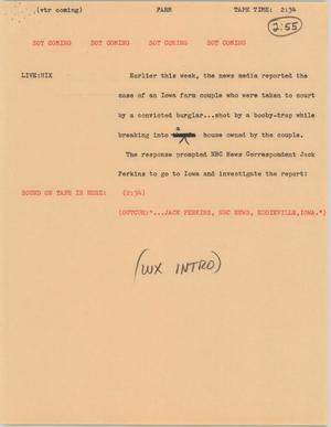 Primary view of object titled '[News Script: Farm]'.