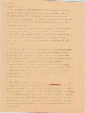 Primary view of object titled '[News Script: International update]'.