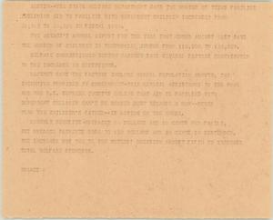 Primary view of object titled '[News Script: Aid dependents increase]'.