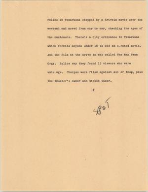 Primary view of object titled '[News Script: Age checks for movies]'.