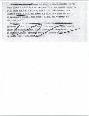 Primary view of object titled '[News Script: Shooter offered immunity]'.