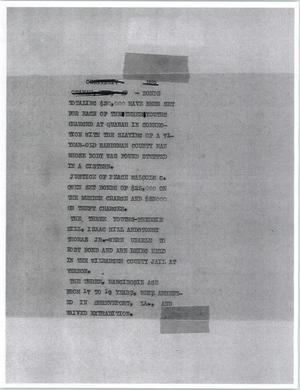 Primary view of object titled '[News Script: Youths arrested]'.