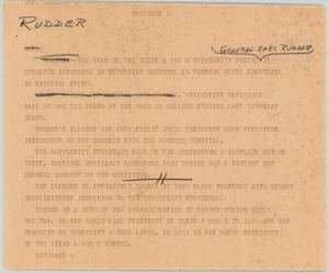 Primary view of object titled '[News Script: Rudder's health is improving]'.