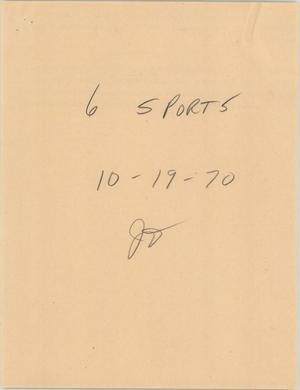 Primary view of object titled '[News Script: Morton-Staubach]'.