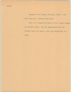 Primary view of object titled '[News Script: Kicker]'.