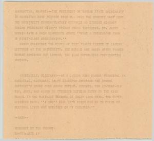 Primary view of object titled '[News Script: Student conduct]'.
