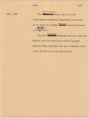 Primary view of object titled '[News Script: F-B-I]'.