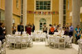 Photograph: [Attendees gathered around tables for grad banquet]