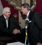 Thumbnail image of item number 1 in: '[Patrick Canty shaking hands with man at TDNA dinner]'.